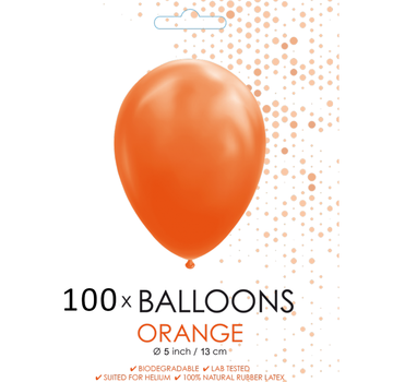 5 inch ballonnen oranje