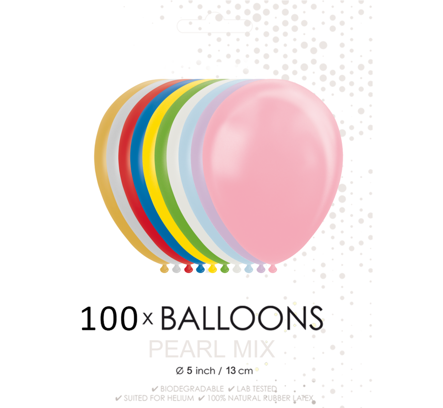 100 Kleine ballonnen parel mix