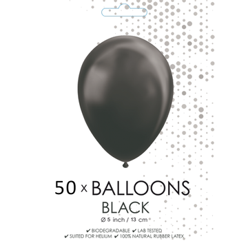 Zwarte ballonnen 5 inch