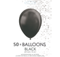 50 Zwarte ballonnen 5 inch