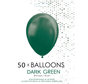 50 Ballonnen donkergroen 5 inch