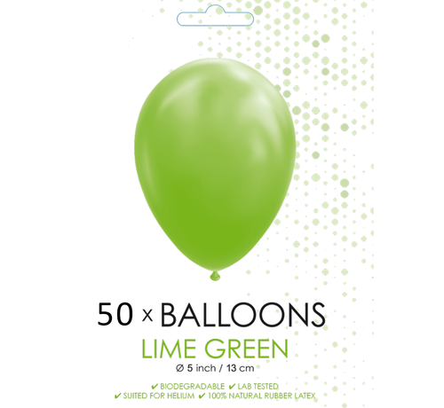 50 Ballonnen lime groen 5 inch