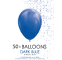 50 Ballonnen donkerblauw 5 inch