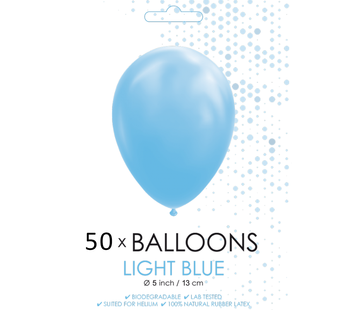 Ballonnen lichtblauw 5 inch
