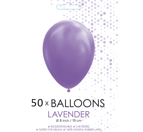 50 Ballonnen lavendel 5 inch