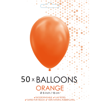 Ballonnen oranje 5 inch