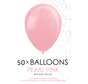 50 Parel roze ballonnen klein