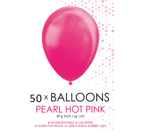 50 Parel donker roze ballonnen klein