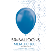 Metallic blauw ballonnen klein