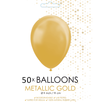 Metallic goud ballonnen klein