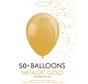 50 Metallic goud ballonnen klein