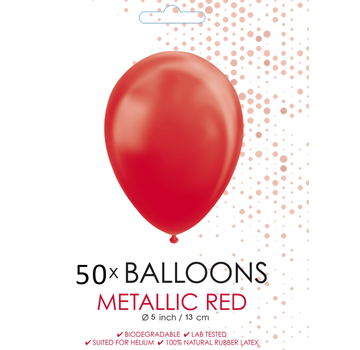 Metallic rood ballonnen klein