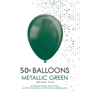 Metallic groen ballonnen klein