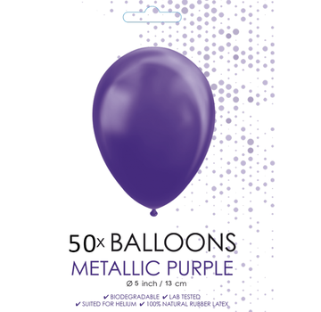 Metallic paars ballonnen klein