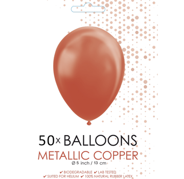 Metallic koper ballonnen klein