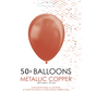 50 Metallic koper ballonnen klein