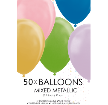 Metallic mix ballonnen klein