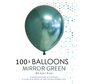 100 chrome 5 inch kleine ballonnen groen