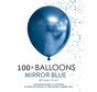 100 chrome 5 inch kleine ballonnen blauw