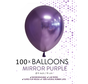 100 chrome 5 inch kleine ballonnen paars