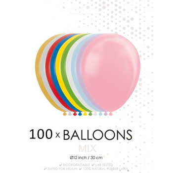 100 ballonnen mix