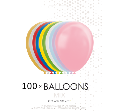 100 ballonnen mix 12 inch