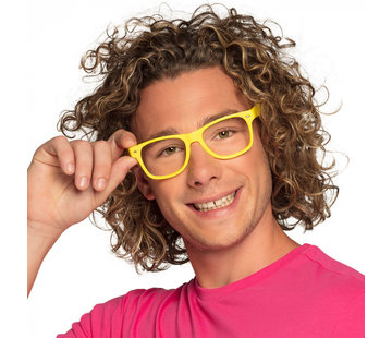 Partybril neon geel