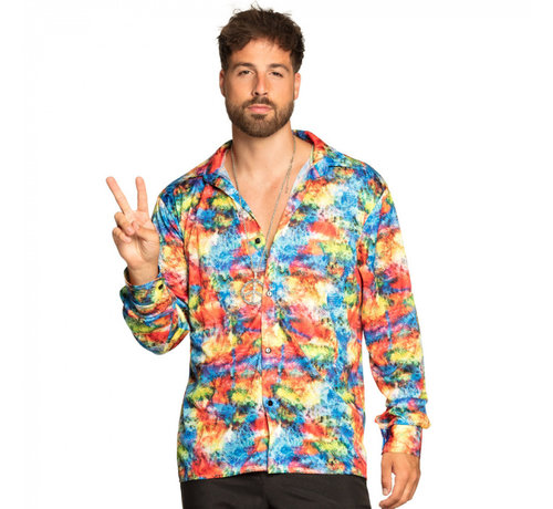 Heren flower power shirt Flashy