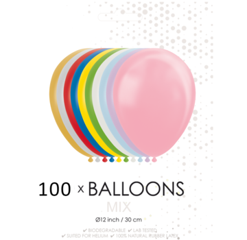 100 Metallic / Pearl ballonnen mix