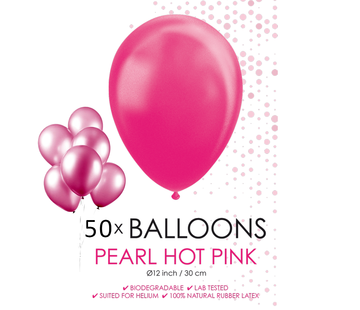 50 parel  pink roze ballonnen
