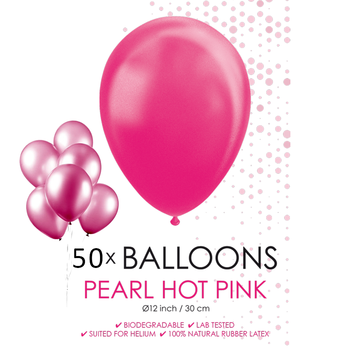 50 parel  pink roze ballonnen