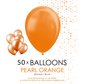 50 Parel oranje ballonnen 30 cm