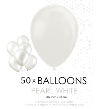 Witte ballonnen 30 cm