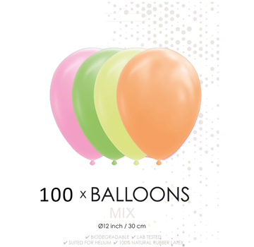 100 Neon ballonnen