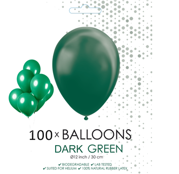 100 ballonnen donker groen