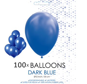 100 ballonnen donker blauw