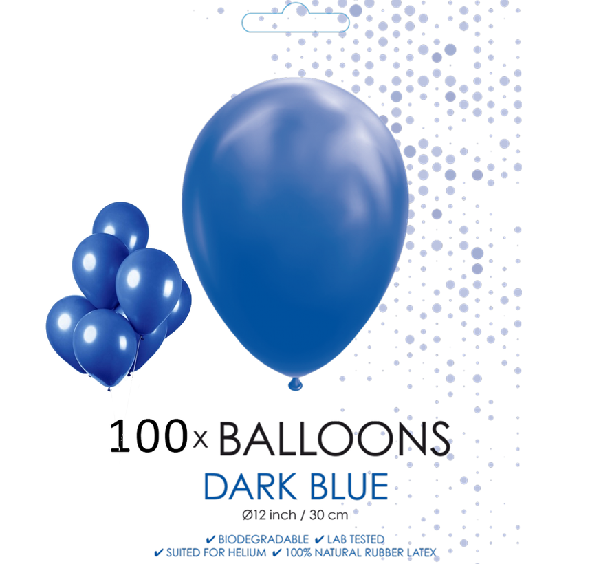 100 ballonnen donker blauw 12 inch