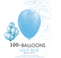 100 ballonnen licht blauw 12 inch