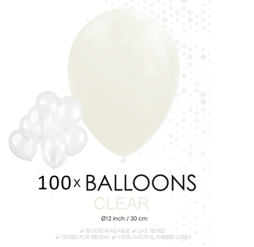 100 ballonnen doorzichtig