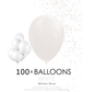 100 ballonnen wit 12 inch