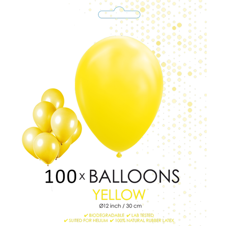 100 ballonnen geel 12 inch