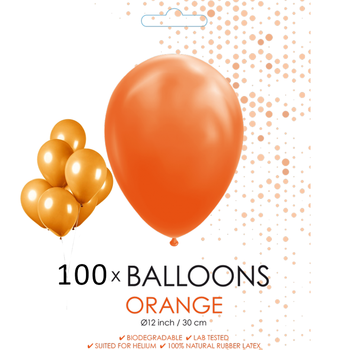 100 ballonnen oranje