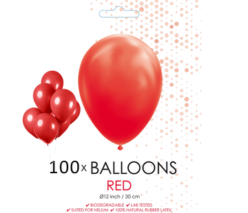 100 ballonnen rood