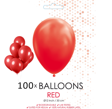 100 ballonnen rood