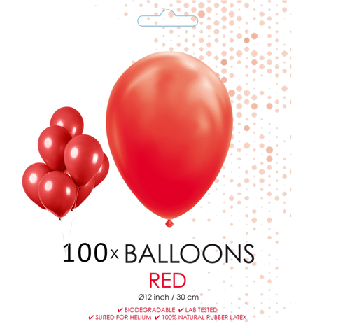100 ballonnen rood 12 inch