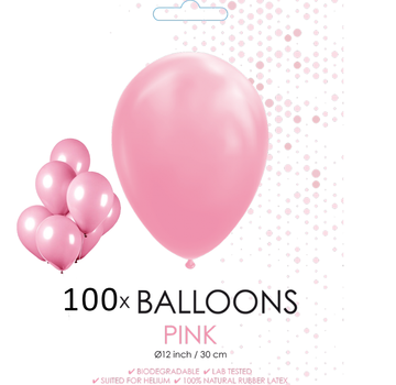 100 ballonnen roze