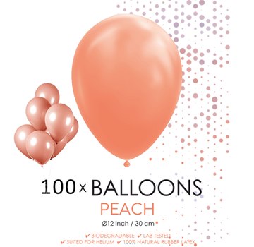 100 ballonnen perzik