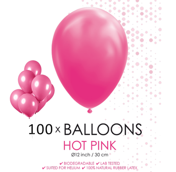 100 ballonnen donker roze