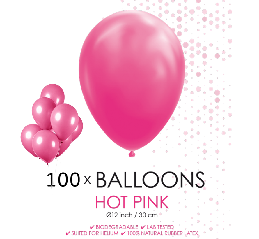 100 ballonnen donker roze 12 inch