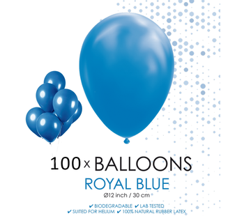 100 ballonnen royaal blauw